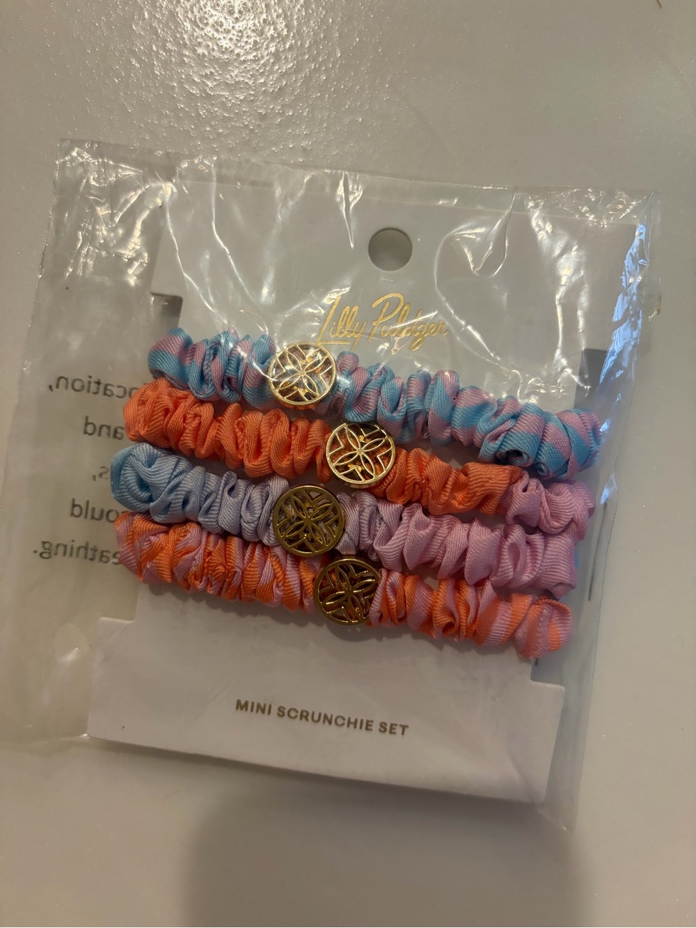 Lilly Pulitzer Mini Scrunchie Set – Pink, Blue, Orange, Purple